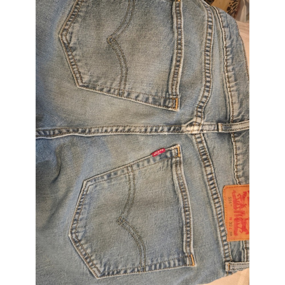 Levi's 514 Straight Fit Men's‎ Jeans Blue Denim Size 32x32" - Picture 6 of 7